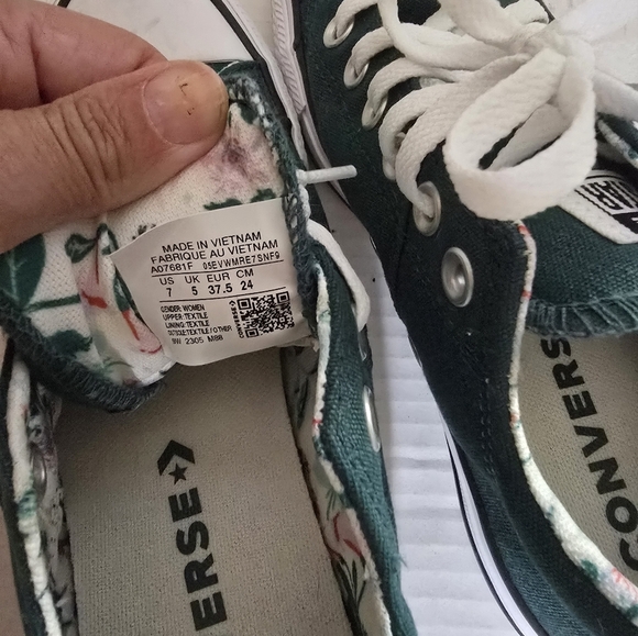 Converse All Star Teal Sneakers Size 7 - Picture 3 of 6